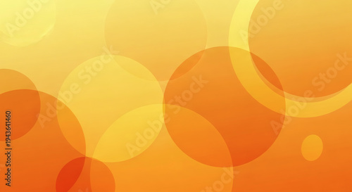 Abstract Overlapping Yellow and Orange Circles Background