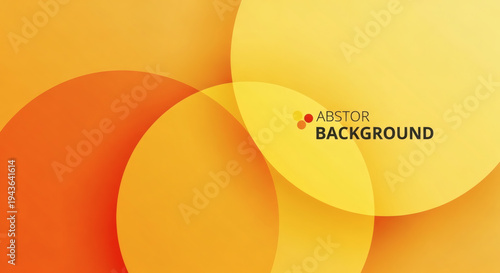 Abstract Overlapping Yellow and Orange Circles Background
