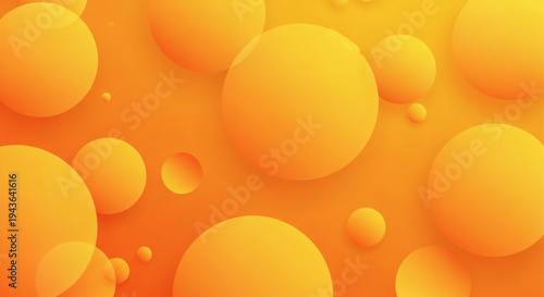 Abstract Overlapping Yellow and Orange Circles Background