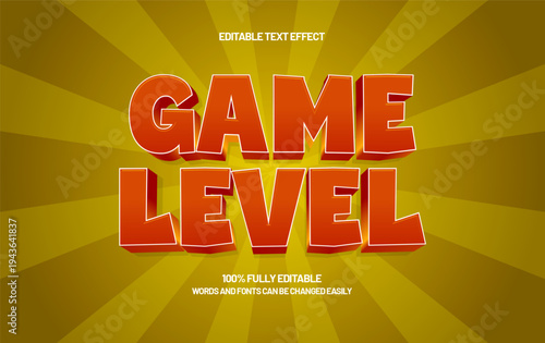 Game Level Editable Text Effect - Esports Style Gaming Typography for Logo and Title
