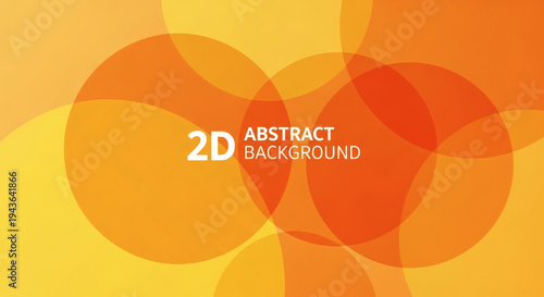Abstract Overlapping Yellow and Orange Circles Background