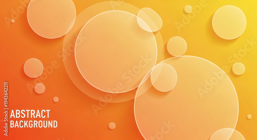 Abstract Overlapping Yellow and Orange Circles Background