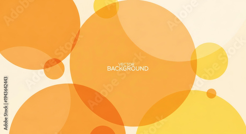 Abstract Overlapping Yellow and Orange Circles Background