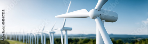 Wind Turbines: A row of win...