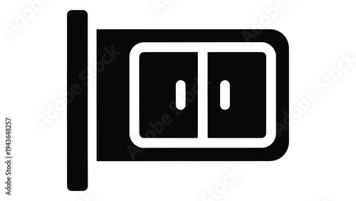 Storage wall cabinet with two doors for organized and handheld storage solutions