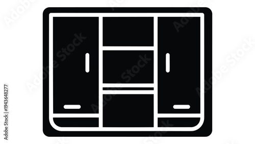 Wall mounted bathroom cabinet with shelves and drawers for storage