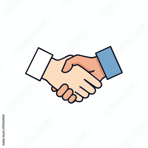 Two hands shaking, representing agreement, partnership, or a deal
