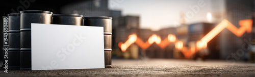 Crude Oil Barrels with a Gr...