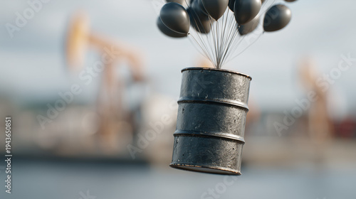 Oil Barrel Rising: A symbol...