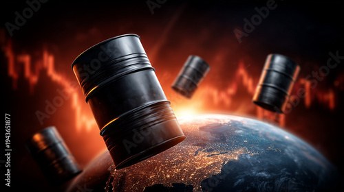 Oil Barrel and Earth: An im...