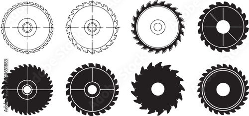 Collection of circular saw blades in various styles and designs