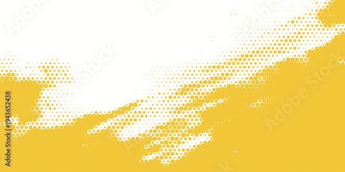 Dotted gradient vector illustration, yellow halftone background