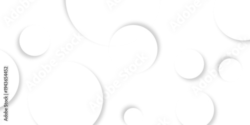 Abstract background with circle white abstract geometric background with soft light white paper circles in design .Gray abstract. Modern design background for report and project presentation template.