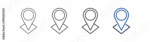 
outline icon set gps with location place design