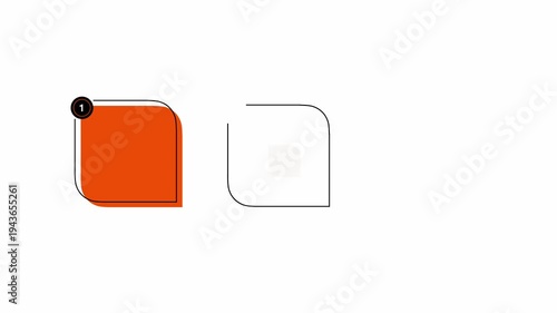 animated video of business infographics multi color rectangle shape 3, 4 and 5 steps , with  label for workflow, presentation,  4k animation