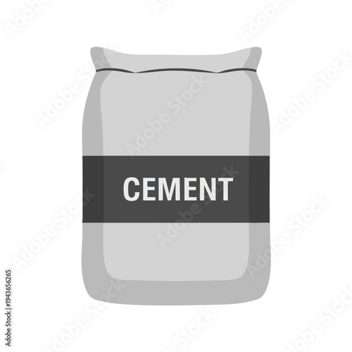 A simple, flat, grey bag with "CEMENT" written in white text on a dark grey band