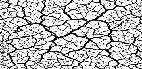 Cracked Earth Texture Seamless Background Illustrating Drought and Arid Conditions