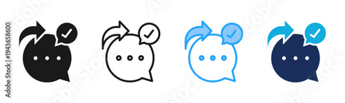 Feedback icon set multiple style collection