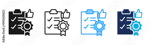 Skill Evaluation icon set multiple style collection