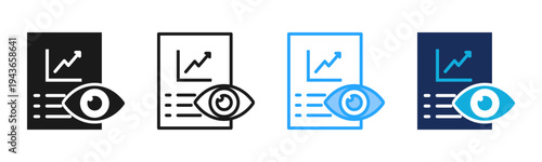Performance Review icon set multiple style collection