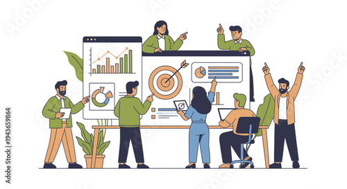 Wallpaper Mural Team working together on business strategy and goals. Torontodigital.ca