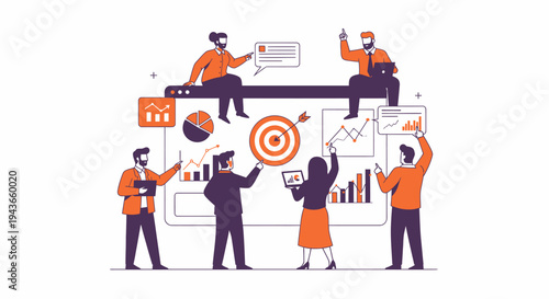 Wallpaper Mural Teamwork and Business Analytics Strategy Meeting. Torontodigital.ca