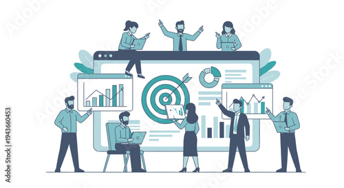 Wallpaper Mural Teamwork and Business Strategy for Achieving Goals. Torontodigital.ca