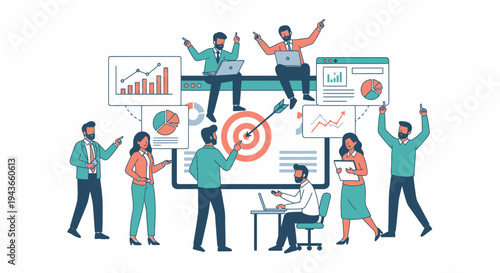 Wallpaper Mural Teamwork and Business Strategy Meeting for Success. Torontodigital.ca