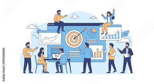 Wallpaper Mural Teamwork and Business Strategy Meeting for Success. Torontodigital.ca