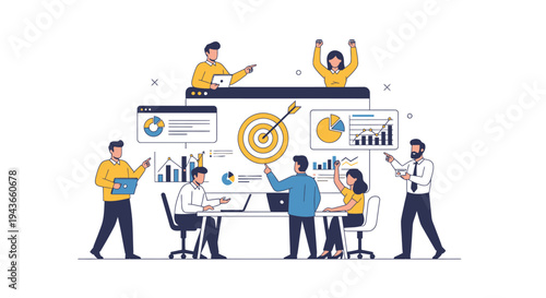 Wallpaper Mural Teamwork and Business Strategy Meeting for Success. Torontodigital.ca