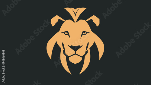 Stylized Saber-Toothed Cat Head Emblem with Fierce Expression.