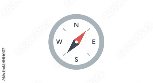 Vector compass icon for navigation and direction