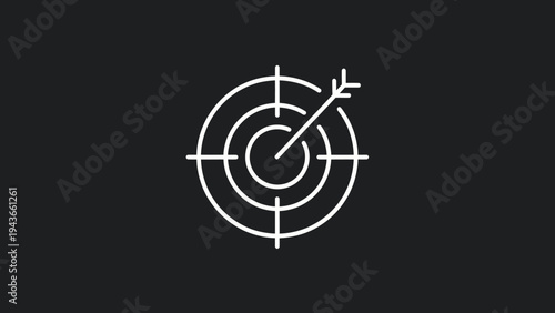 Target with Arrow Symbol Representing Focus and Goal Achievement.