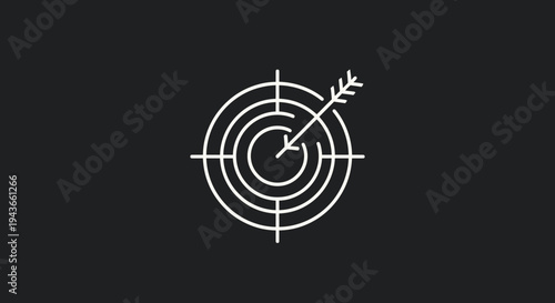 Target with Arrow Symbol Representing Focus and Precision.