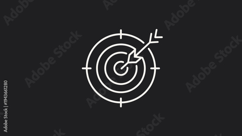 Target with Arrow Symbolizing Focus and Accuracy.