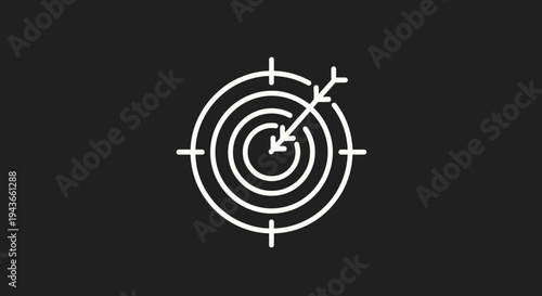 Target with Arrow Symbolizing Focus and Precision.