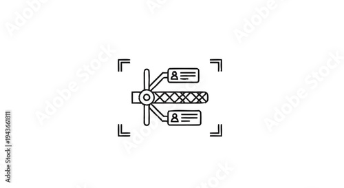 Targeted Data Analysis and Information Gathering Icon.