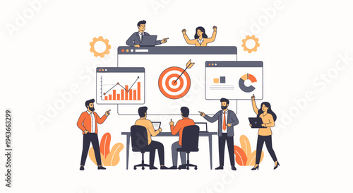 Team Collaboration and Business Strategy Meeting for Success.