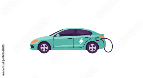 Electric Car Charging Station, Modern Vehicle Energy Recharge