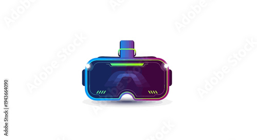 Futuristic VR headset, virtual reality goggles, digital immersion, technology concept