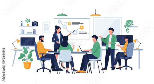 Team Collaboration Meeting Business Strategy Presentation.