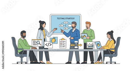 Team Collaboration Meeting Strategy Planning Business Discussion.