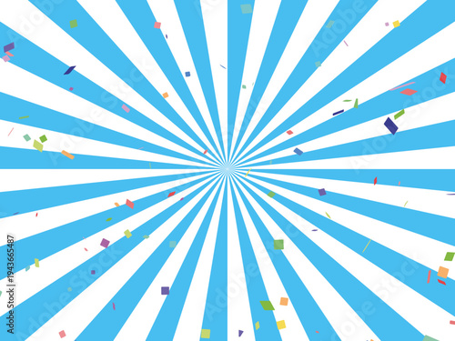 集中線、漫画、アメコミ、背景、紙吹雪、ベクター、イベント、イラスト、放射線、