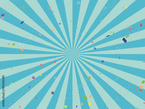 集中線、漫画、アメコミ、背景、紙吹雪、ベクター、イベント、イラスト、放射線、