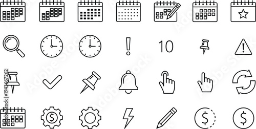 Festive party and celebration icon set featuring colorful flat vector illustrations for birthday, event planning, and holiday designs.