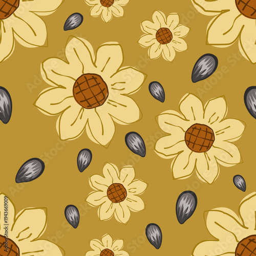 beautiful abstract floral pattern there are many flowers and botanical stuff in it such as petal leaf stem and pollen it gives lovely design of floral background floral wallpaper and floral bg
