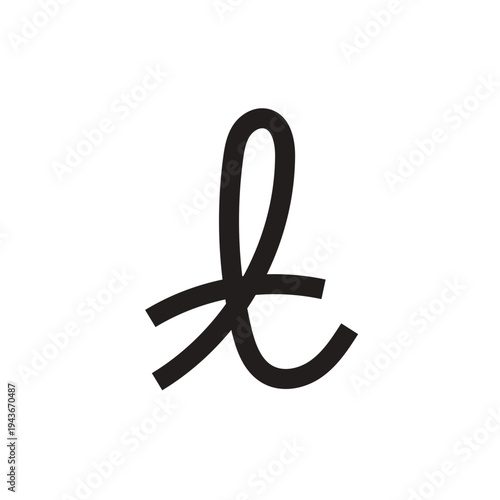 Free Download Logo cursive letter t minimalist unique design isolated - GFXLoad