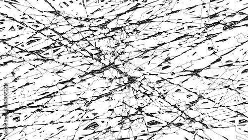 モノクロの砕けたガラスのようなコミック風の背景