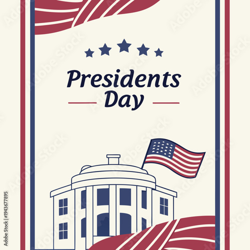 Presidents Day Celebration Patriotic American Flag Capitol
