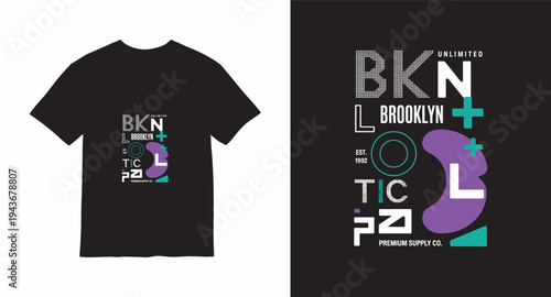 Brooklyn unlimited est 1992 location premium supply co t-shirt design for print, vector illustration